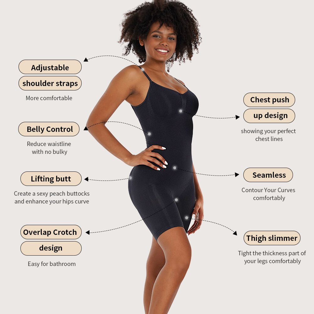 Petty Luxe Black Seamless Shaping- Bodysuit